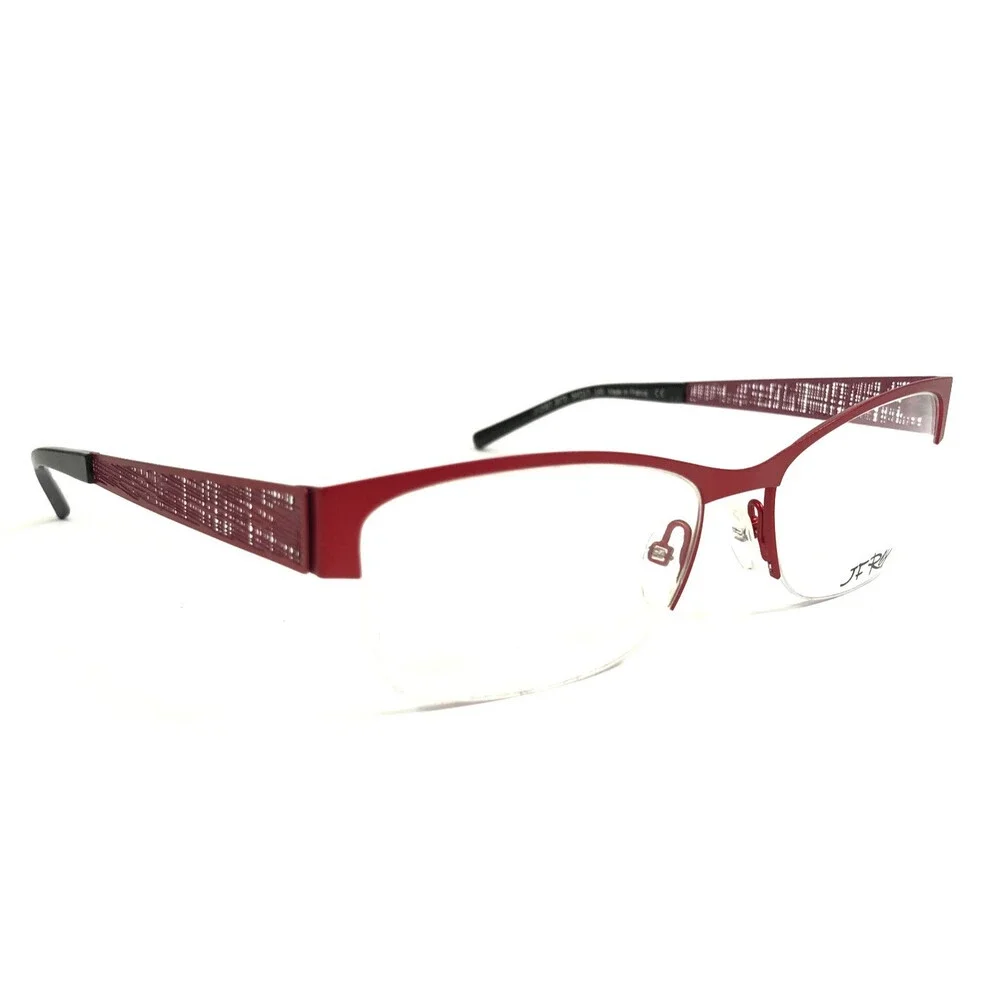 J.F. Rey Eyeglasses Frames JF2587 3072 Red Pink Matte Half Rim 54-17-140